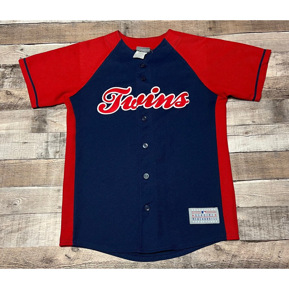 Joe Mauer Jersey Youth Blue Sewn Minnesota Twins Baseball MLB Sports 7